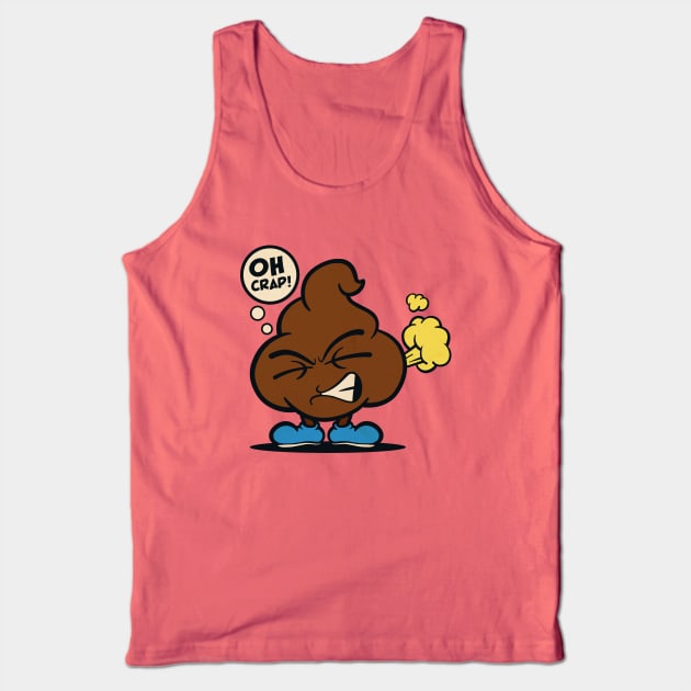 Who Tooted - Funny Cartoon Character Tank Top by Chris Nixt